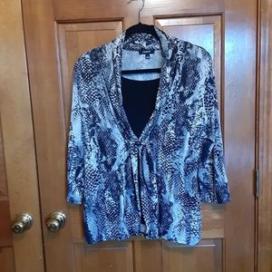 Elementz  Snakeskin Print Pullover Top